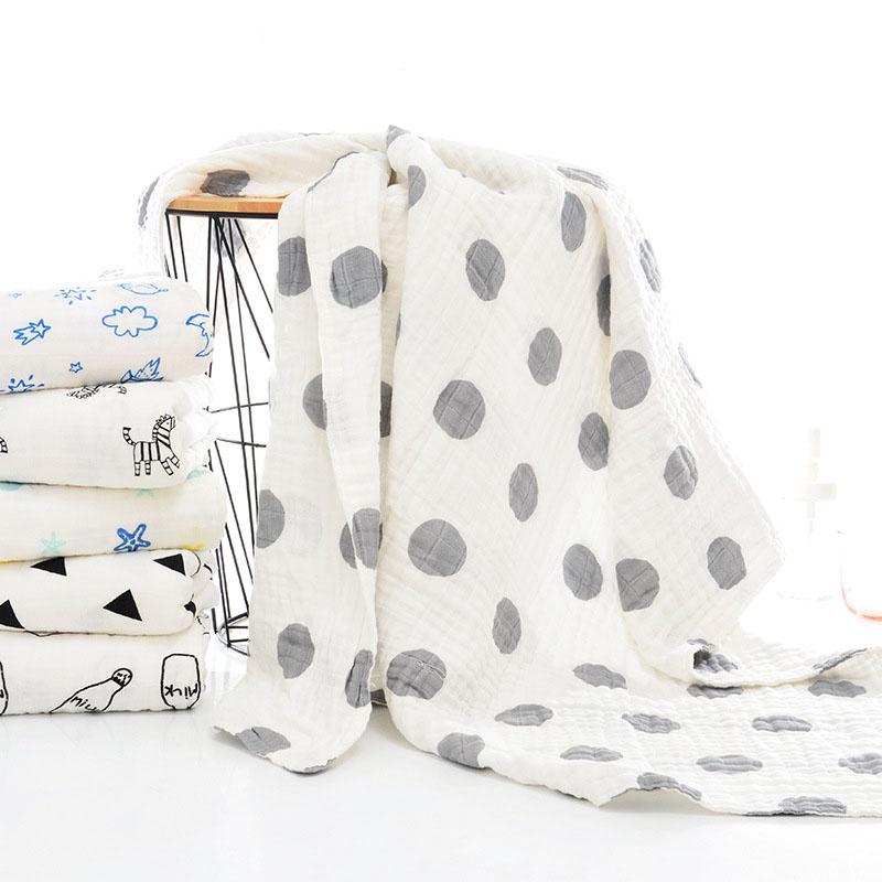 Muslin Bé Chăn Ủ Hình Bộ Chăn Gối 3 Lớp 110Cm * 110Cm Tre Muslin Swaddles Bé Trai Chăn Chăn Ga ga