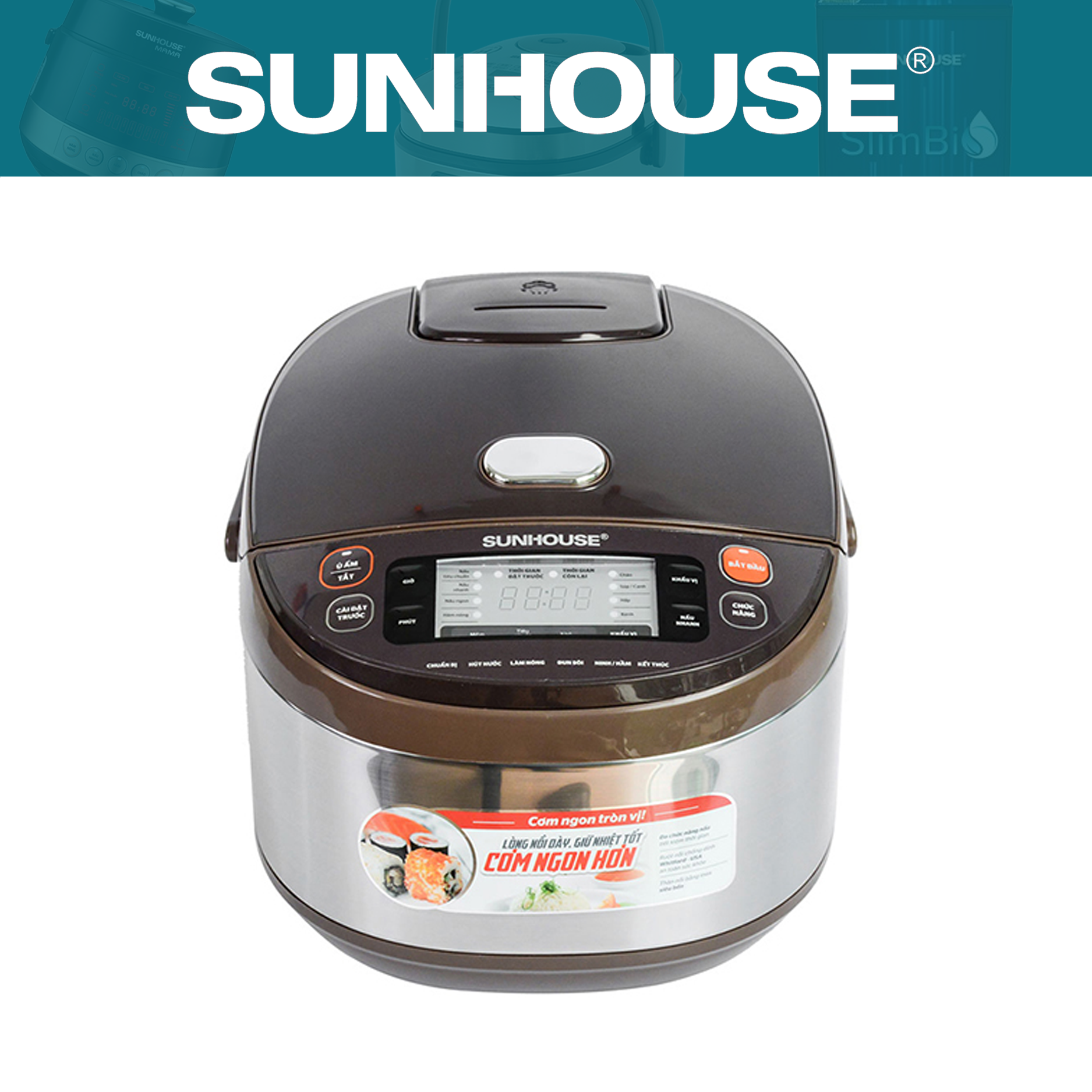 Nồi cơm điện tử 1.5L SUNHOUSE SHD8905C - Hàng chính hãng