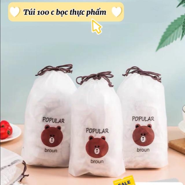 SET 100 MÀNG BỌC THỰC PHẨM, BỌC THỨC ĂN CÓ CHUN CO DÃN TIỆN LỢI