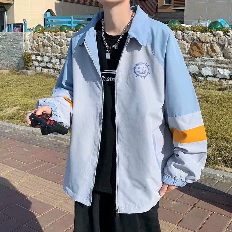 Hình ảnh Áo khoác bóng chày form rộng vải dù cao cấp ️ Áo bomber thời trang Hàn Quốc dáng Unisex nam nữ