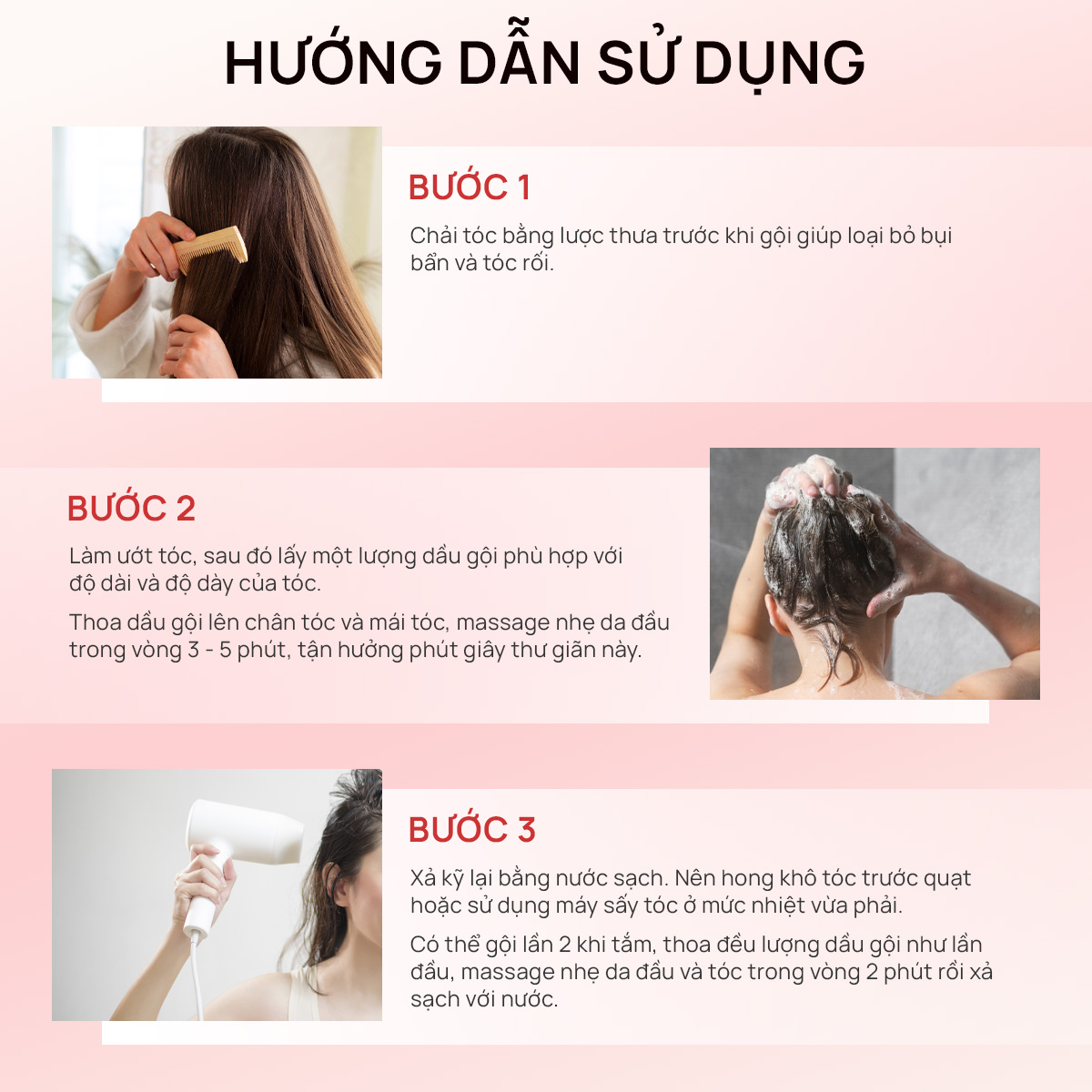 Combo 2 Dầu gội thảo dược Fresh Shampoo giảm rụng tóc, giảm gàu, nuôi dưỡng tóc mềm mượt và chắc khỏe từ gốc
