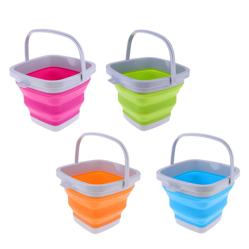 SILICONE PLASTIC FOLDING COLLAPSIBLE BUCKET FOR KITCHEN CAMPING GARDEN