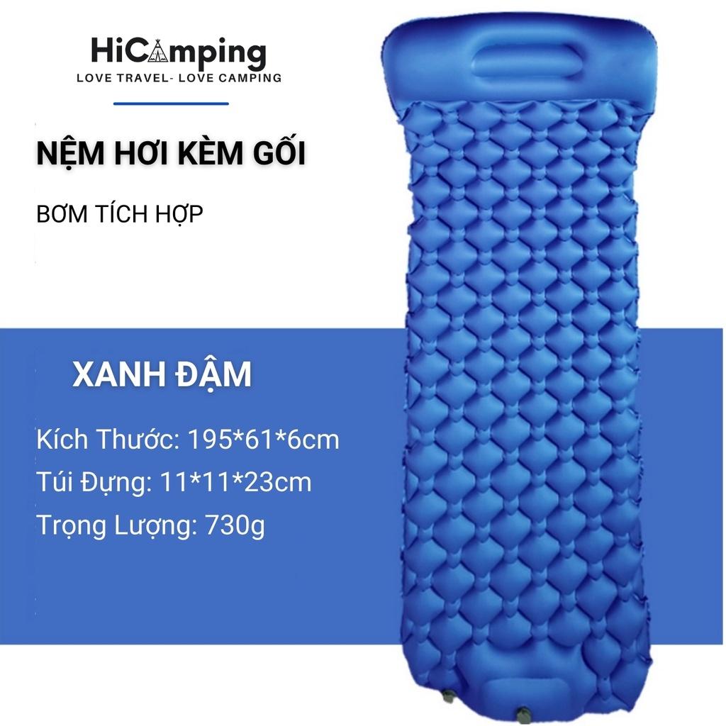 Đệm hơi/Nệm hơi kèm gối- siêu nhẹ, đa năng tiện dụng cho cắm trại/dã ngoại