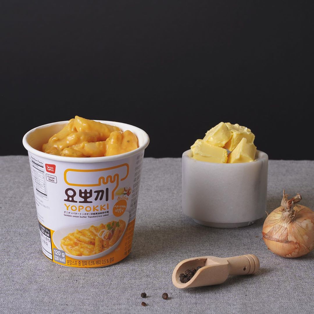 Combo Full 5 vị: Phomai, Siêu cay, Cay ngọt, Tương đen, Bơ hành - Bánh gạo Hàn Quốc Yopokki dạng cốc