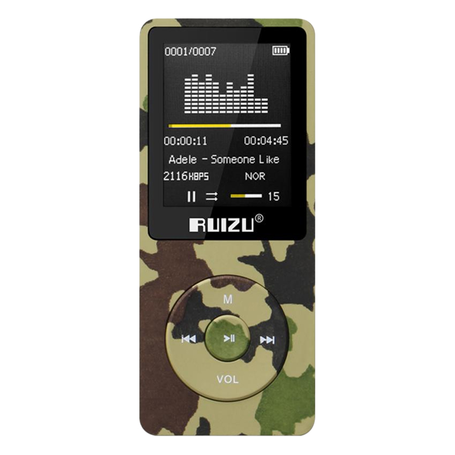 Máy Nghe Nhạc Loa Ngoài Ruizu X20 8GB (Camo) - Hàng Chính Hãng