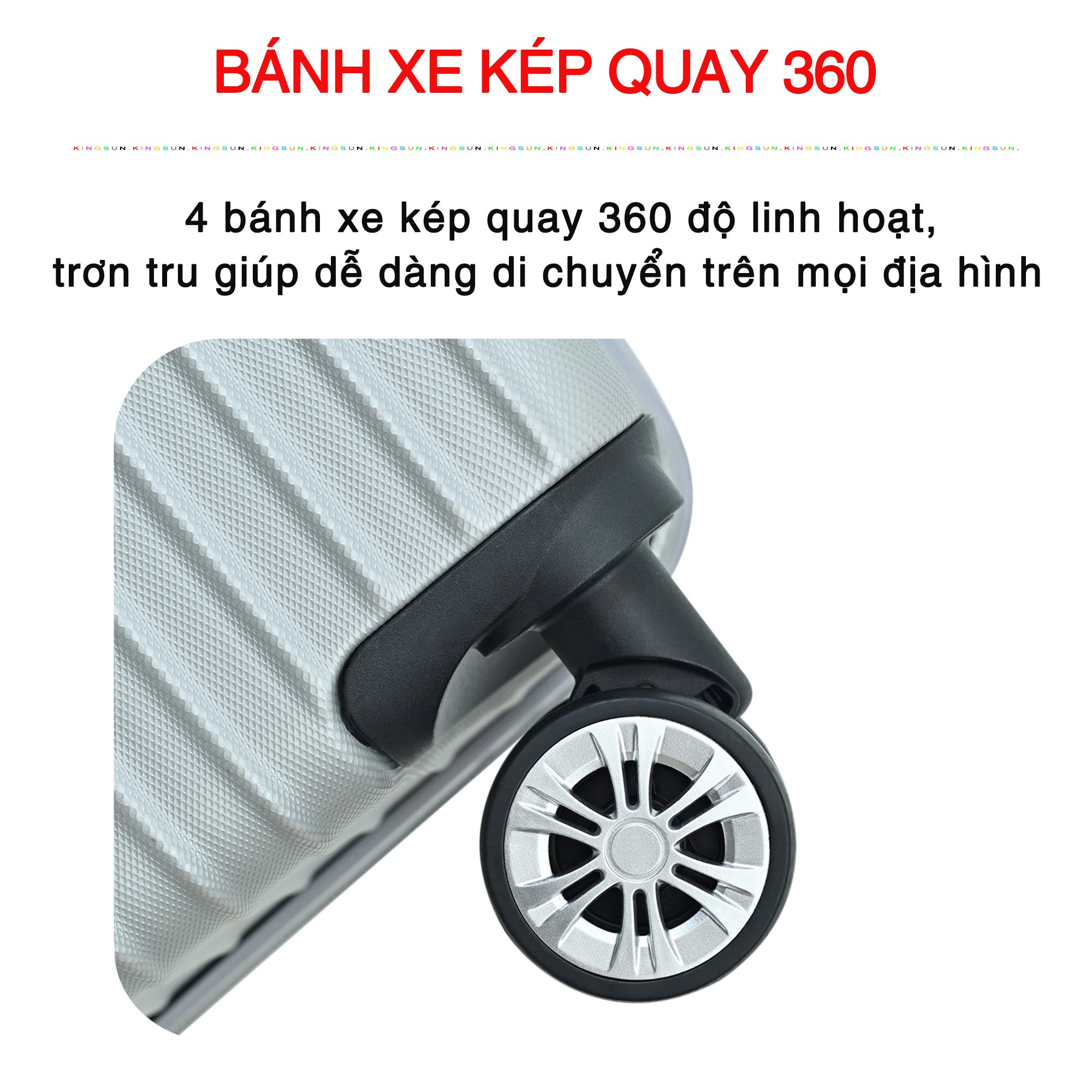 Hình ảnh Valy du lịch valy kéo cao cấp size 20inch màu xanh rêu KINGSUN-KS 218