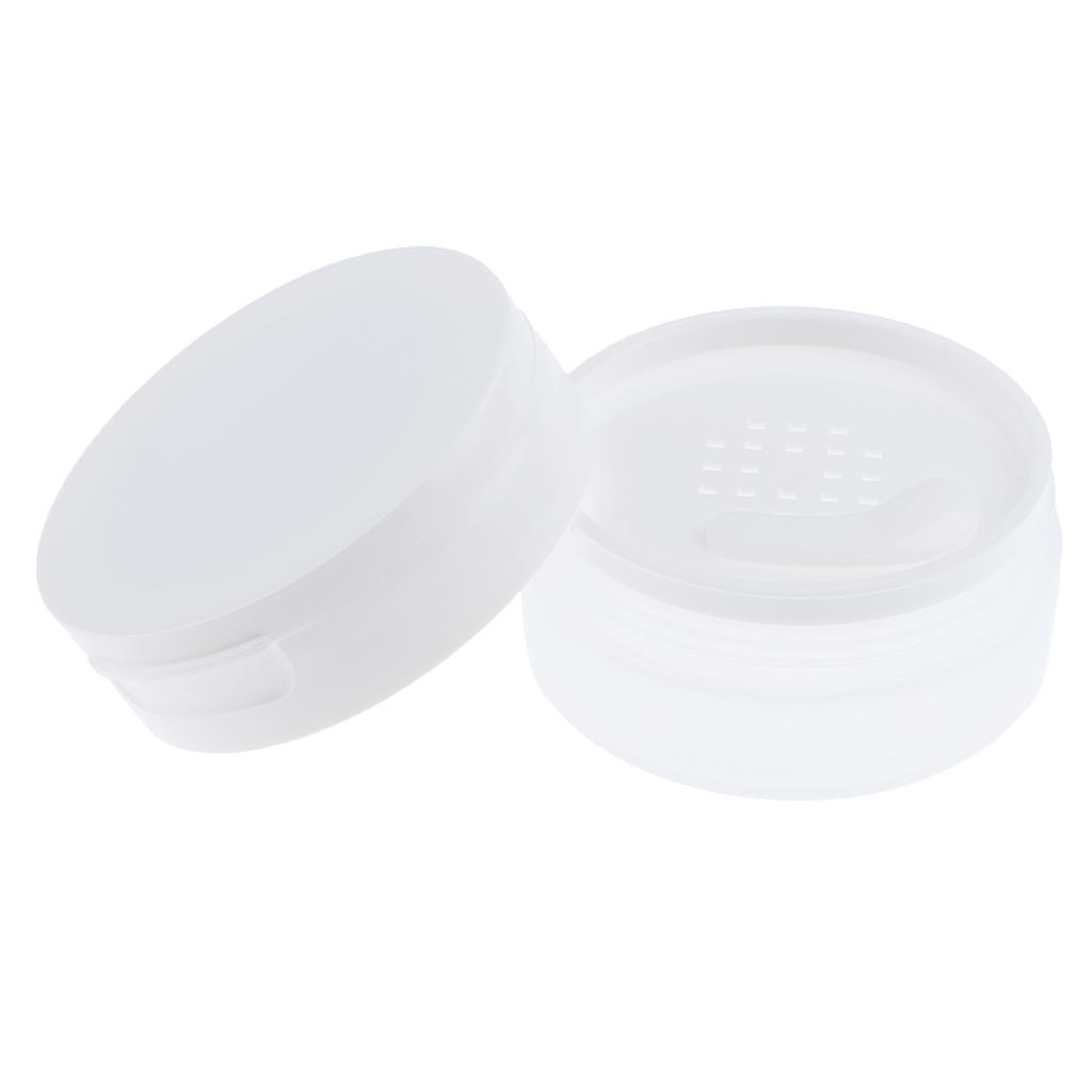 Travel Empty Makeup Loose Powder Container Pot Case with Mirror Sifter Lid