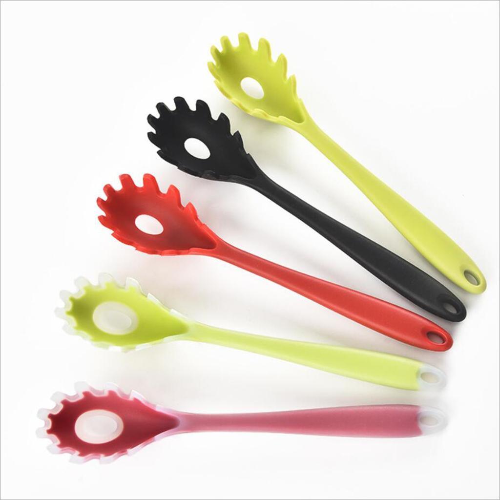 Silicone Pasta Fork Spaghetti Spoon Server Tongs Noodles Fork