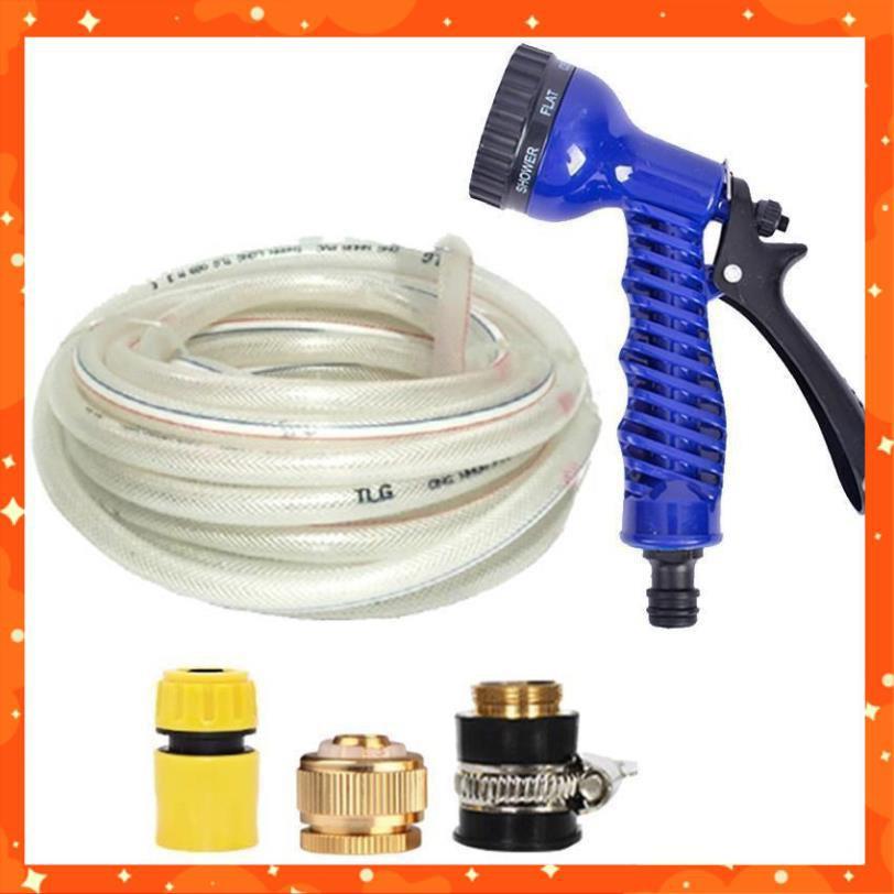 Bộ dây và vòi xịt tăng áp lực nước,rửa xe, tưới cây 20m  206843