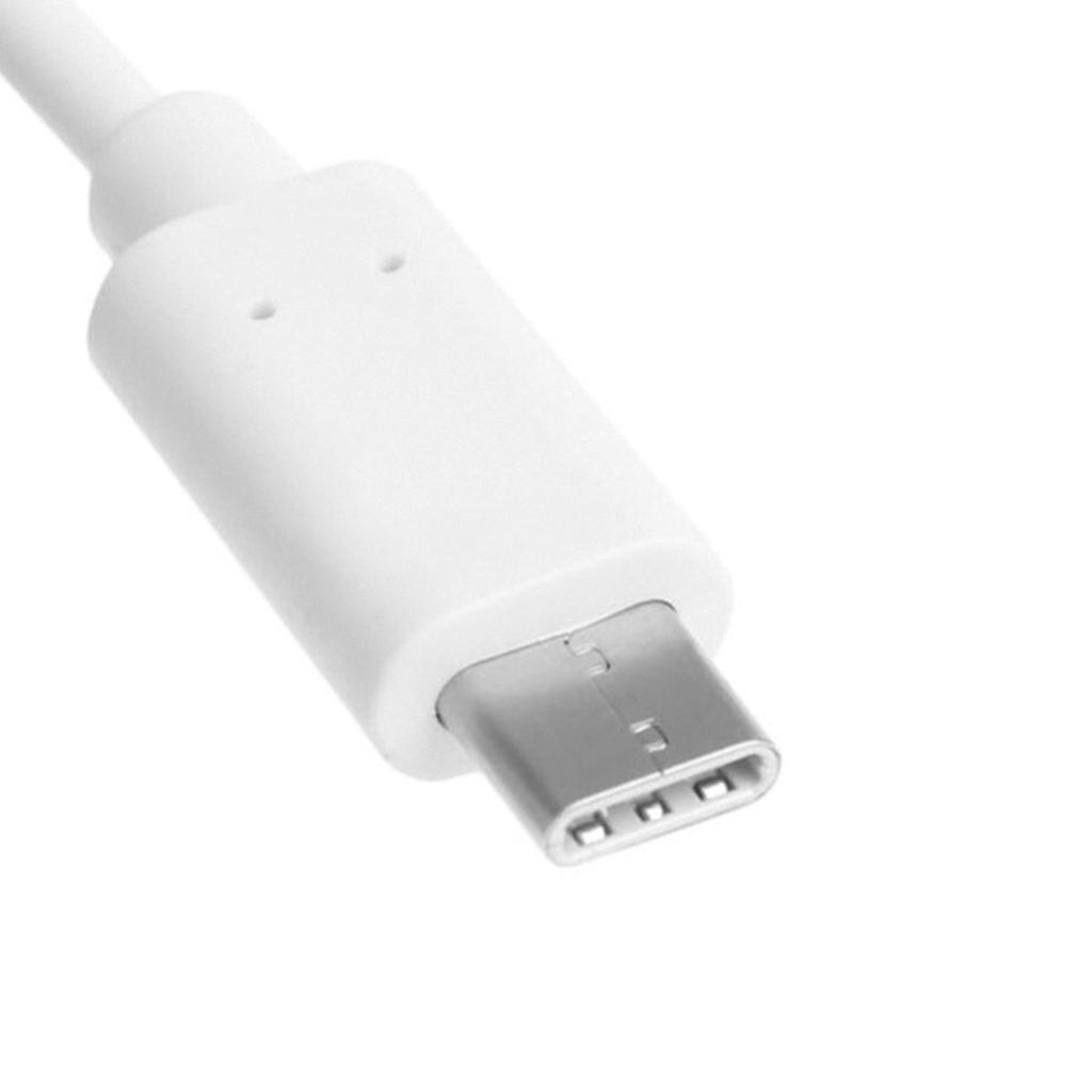 Type-C USB2.0 Dual Plug to USB LAN/ Ethernet Network Hub Connector