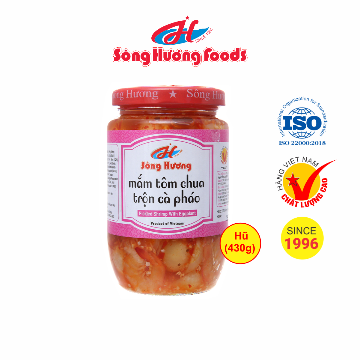 Mắm Tôm Chua Trộn Cà Pháo Sông Hương Foods Hũ 430g