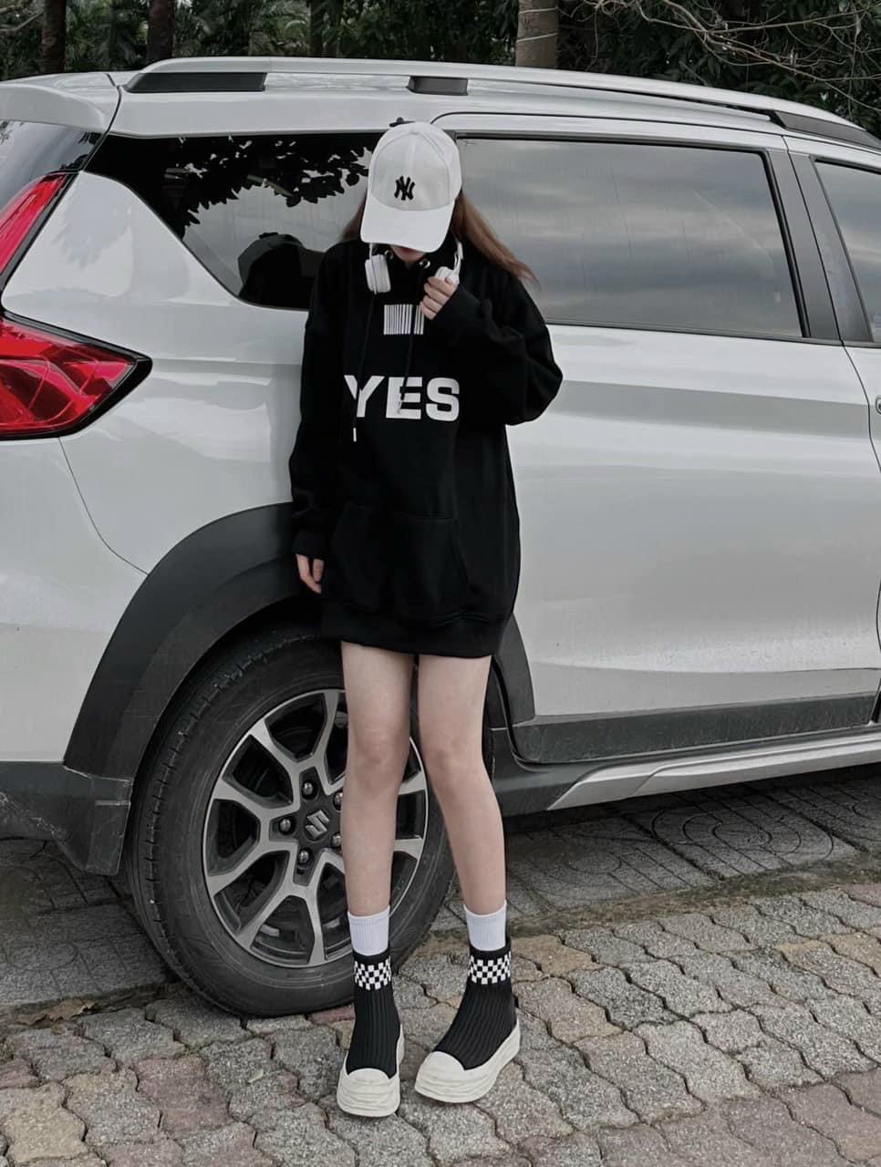 Áo Khoác Hoodie Nam Nữ Họa Tiết Chữ YES - NO Phản Quang Chất Nỉ Mềm Mịn Cao Cấp TP