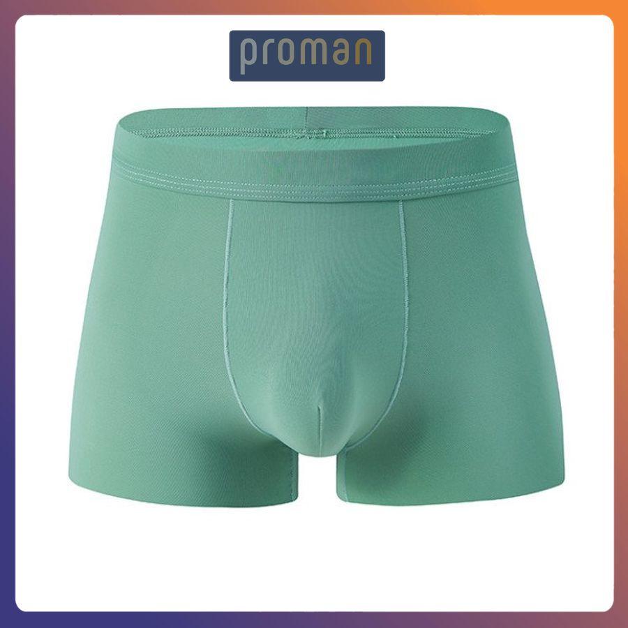 Quần Lót Nam Thun Lạnh Đúc Lụa không đường may, Sịp đùi nam đúc su co dãn 4 chiều - PROMAN