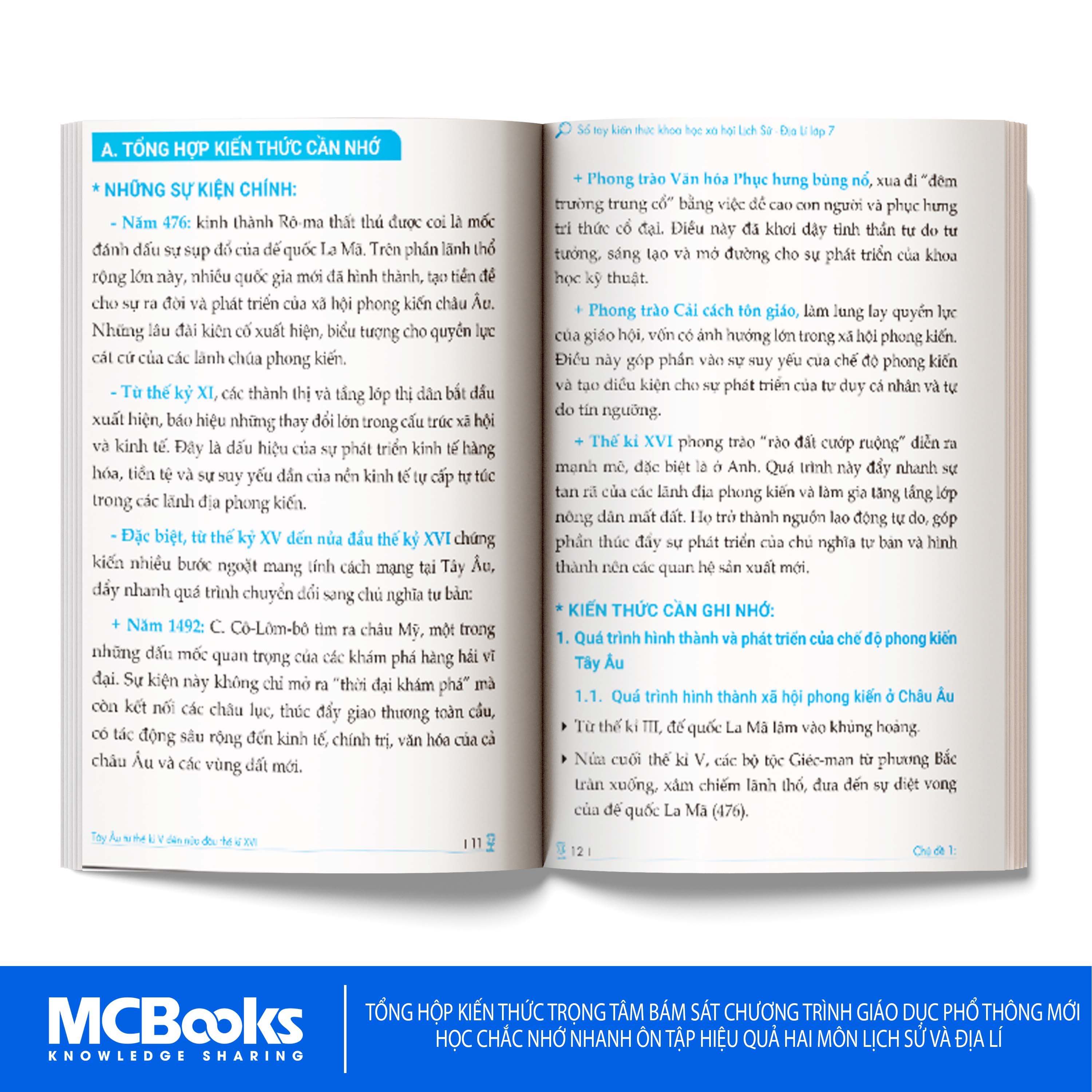 Sách - Sổ tay kiến thức khoa học xã hội Lịch Sử - Địa Lí lớp 7