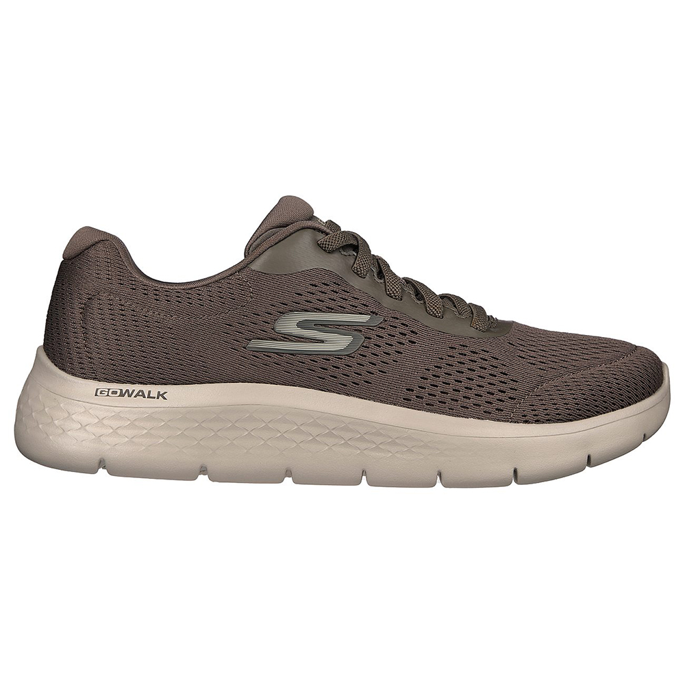 Skechers Nam Giày Thể Thao Đi Bộ Giặt Máy Được, Tập Gym, Đi Học, Đi Làm, Thường Ngày GOwalk Flex Remark Walking Air-Cooled Goga Mat Flex, Machine Washable, Ortholite, Ultra Go - 216486-KHK