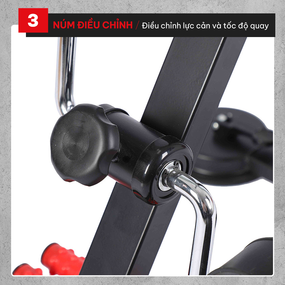 Xe đạp tập thể dục tại nhà, trị liệu, phục hồi chức năng chính hãng GoodFit GF005PE có bánh răng mát-xa, đồng hồ đếm số tự động