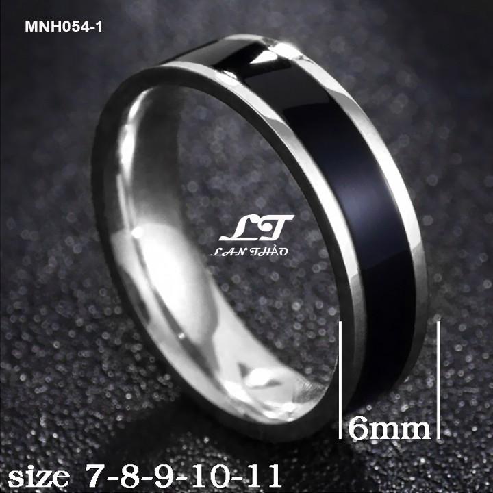 Nhẫn nam cao cấp 6li giá tốt Không đen không gỉ sét MNH054