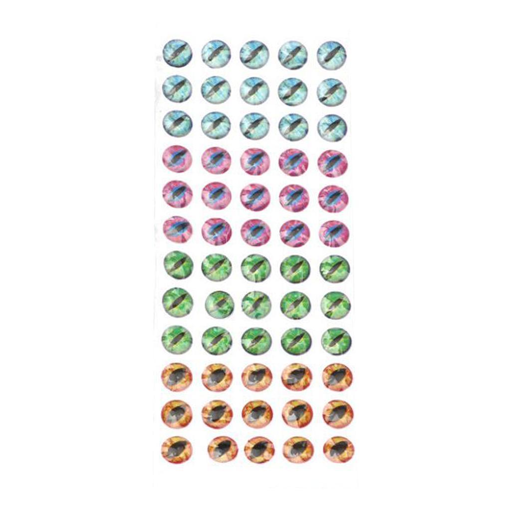 Eyes 4D Holographic Eyes Fly Tying Jigs Crafts DIY 6mm-60 Pieces