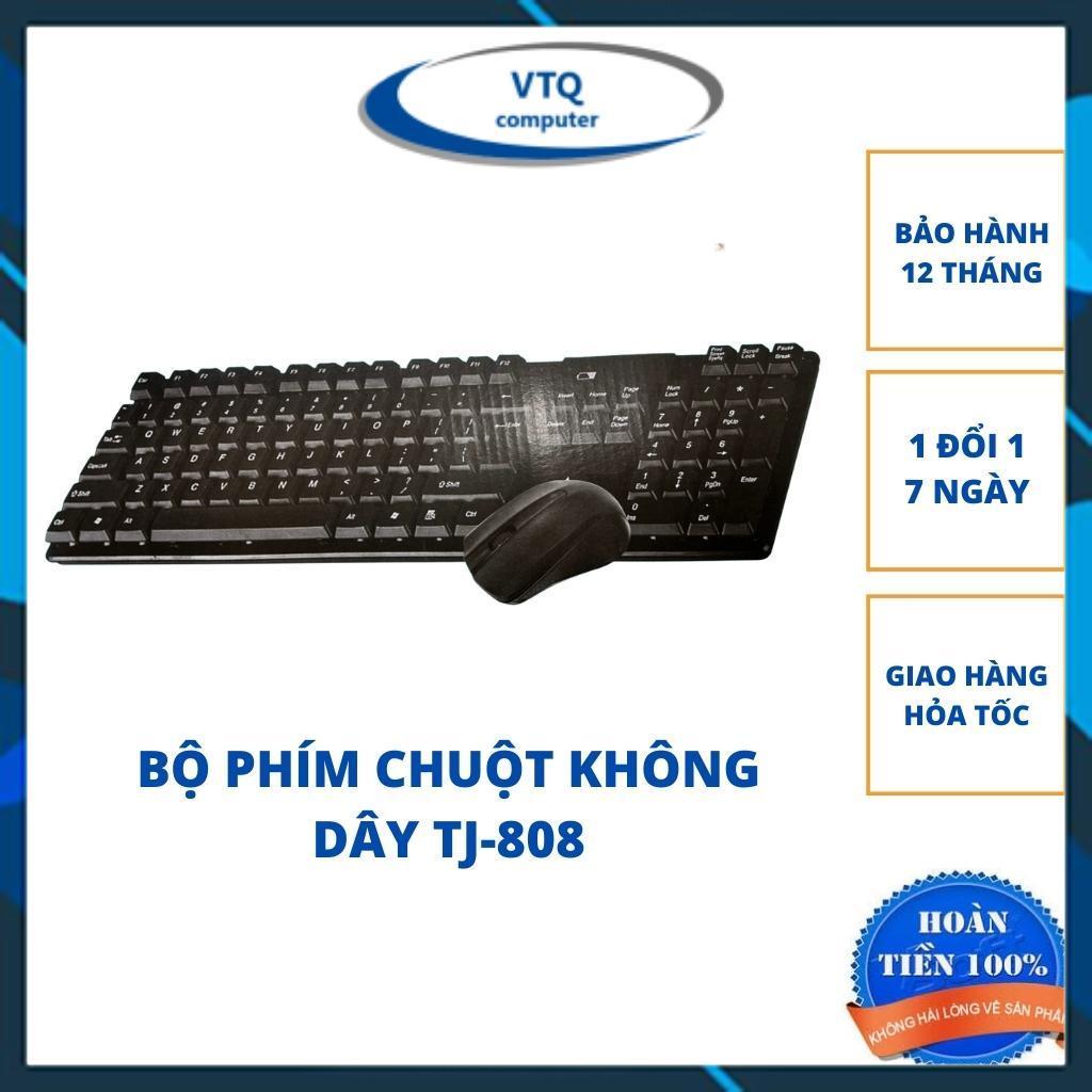 Bộ bàn phím chuột văn phòng không dây TJ808-Tặng kèm pin