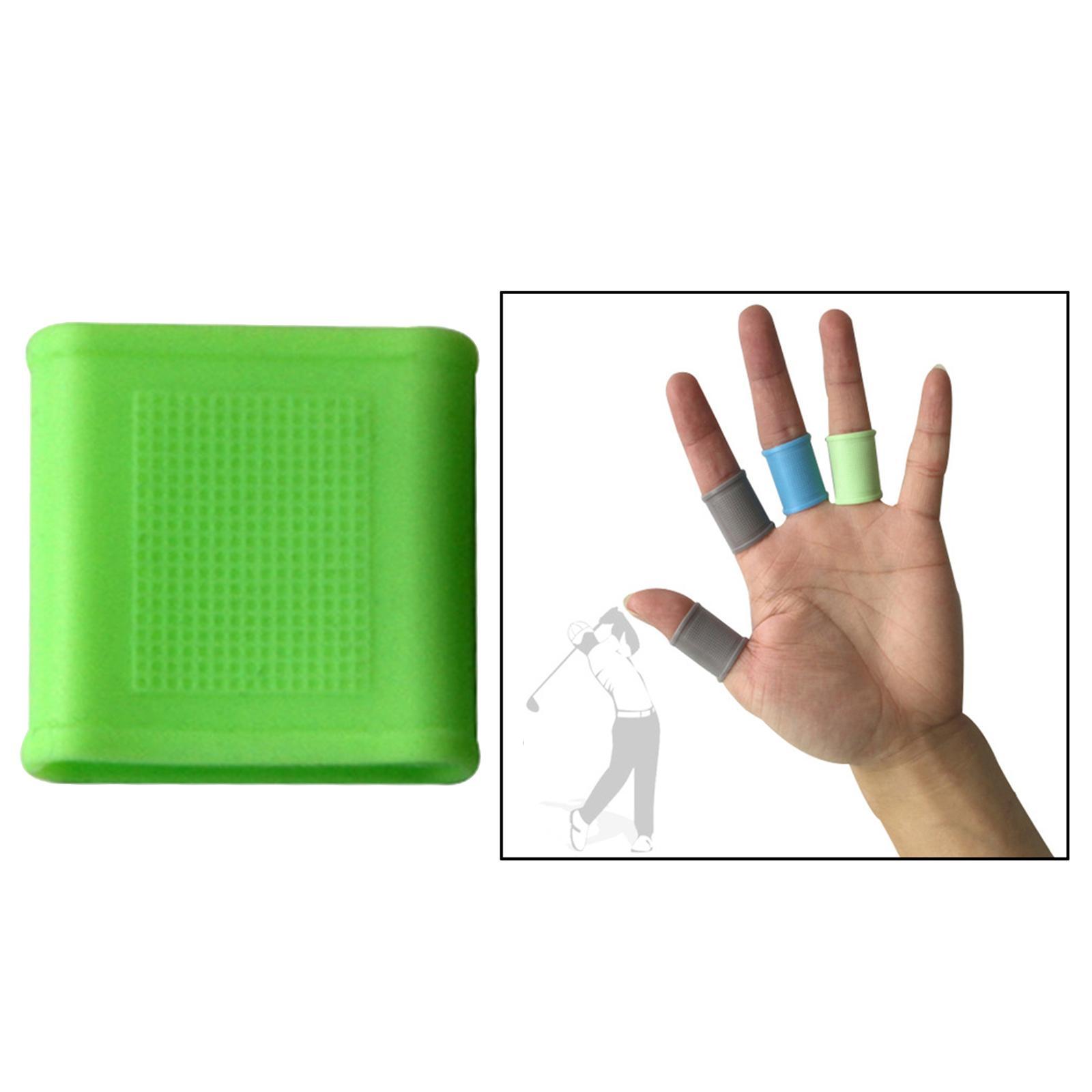 3-10pack Soft Golf Finger Sleeves Silicone Protector Support Wrap Green 27mm