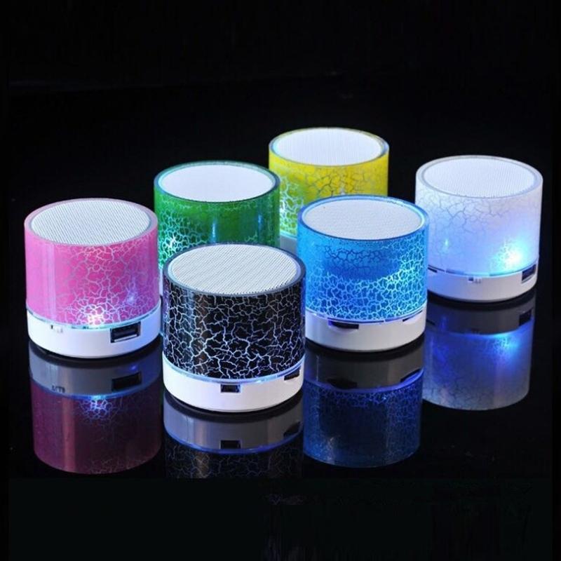 Mini Di Động Âm Thanh Xe Hơi Rực Rỡ Nứt Đèn LED Loa Siêu Trầm Bluetooth Không Dây Loa Hỗ Trợ Thẻ TF USB Cho Máy Tính/Điện Thoại Di Động Color: Grass Green