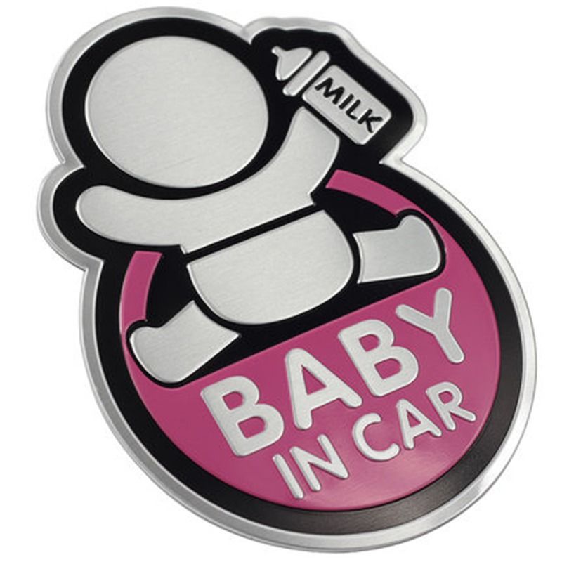 Tem Baby In Car bằng NHÔM dán trang trí ô tô xe hơi