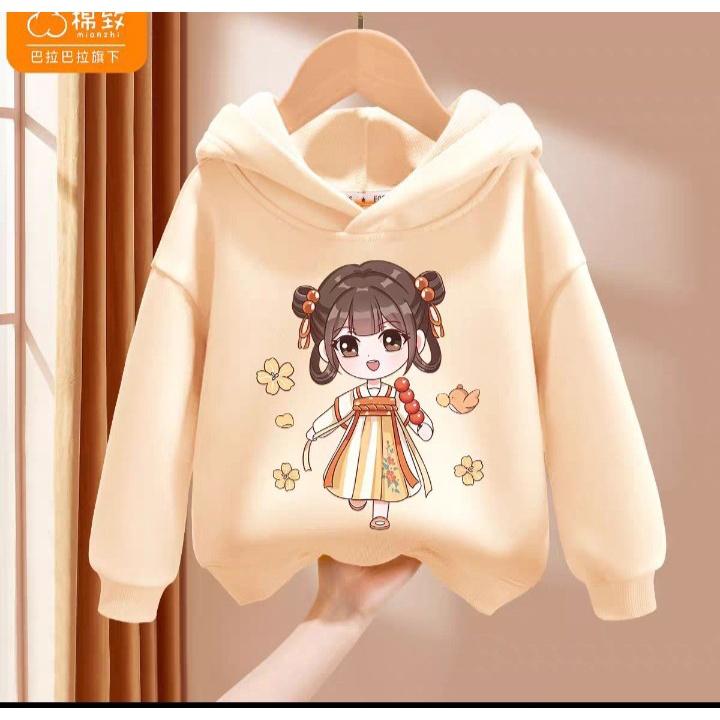 Áo hoodie cô gái trung hoa cho bé gái từ 9 đến 35kg , chất nỉ bông siêu xinh