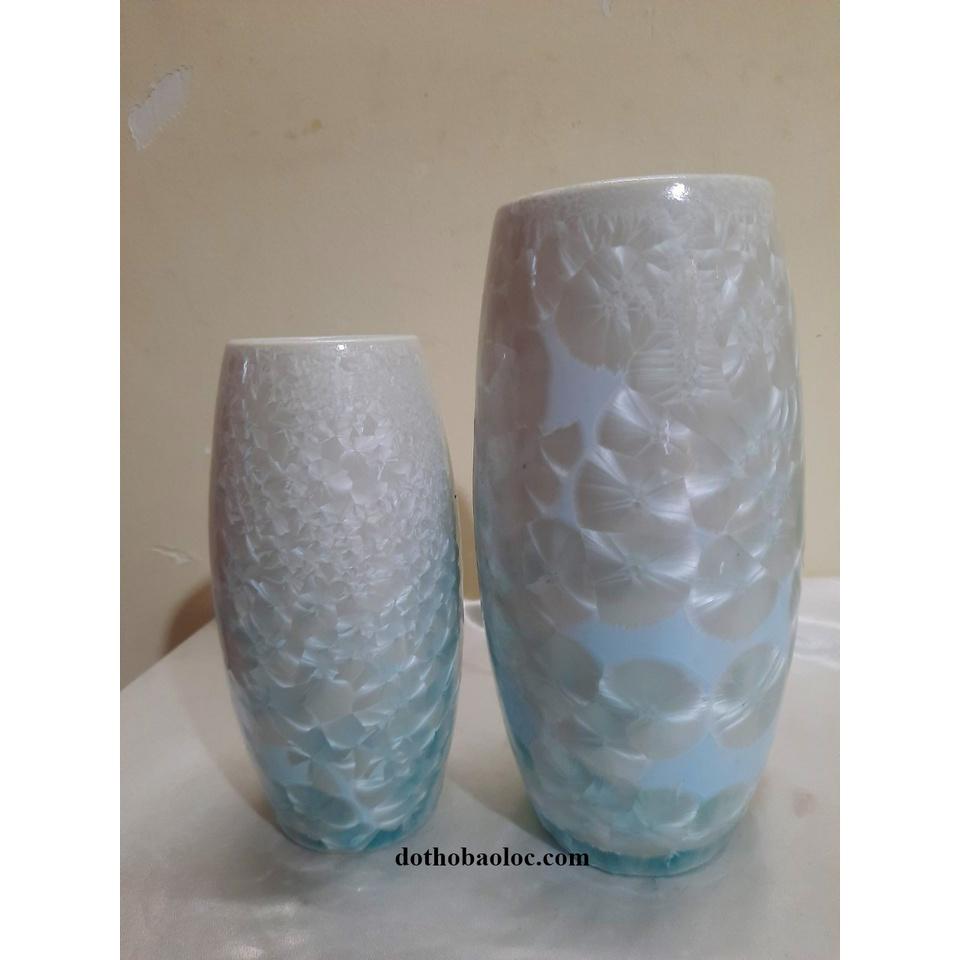 Bình bông men hoa đá