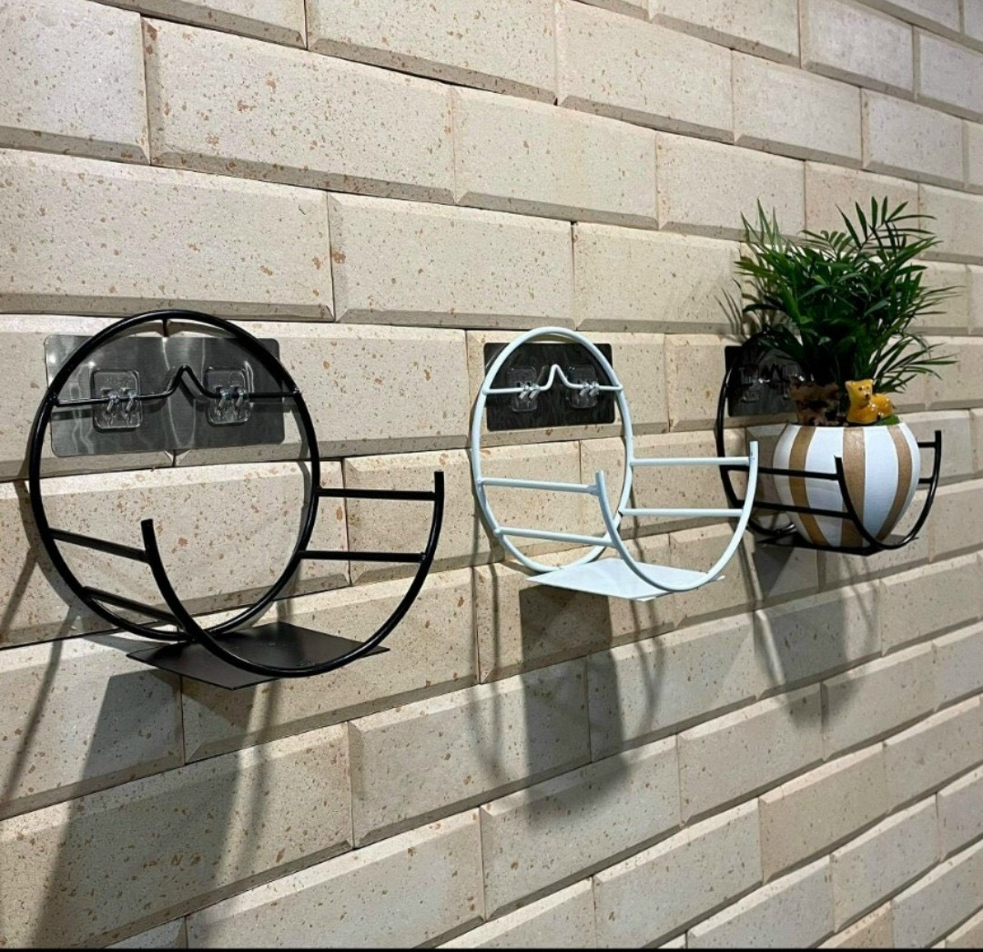 Sét 3 Giỏ Sắt Bán Nguyệt Treo Chậu Hoa Dán Tường- Decor Trang Trí Nhà Cửa Theo Phong Cách Hiện Đại