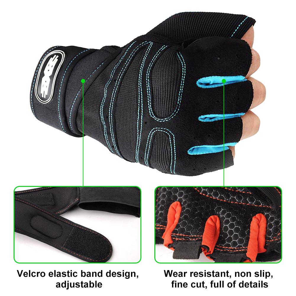 Đi Xe Đạp Fingerless Găng Tay Mùa Hè Mỏng Tập Gym Găng Tay Thể Hình Thoáng Khí Chiến Thuật Chiến Đấu Găng Tay Chống Trượt Chống Sốc Guantes Ciclismo Color: Black red A Size: XL
