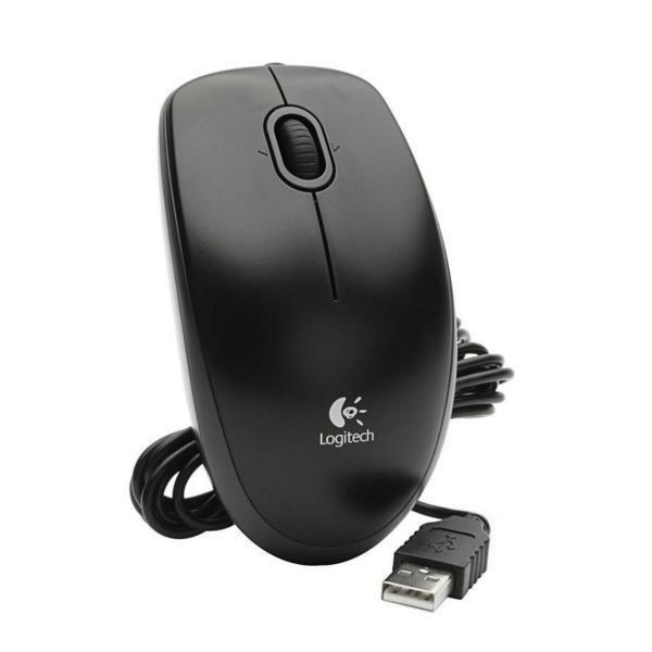 Chuột Logitech B100 Optical, có dây USB - Hàng chính hãng