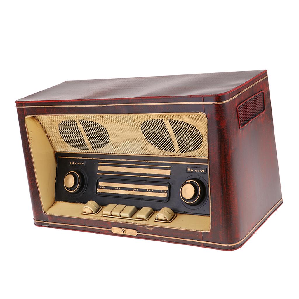 Sắt Đài Phát Thanh Mẫu Retro Hoài Cổ Đồ Trang Trí Thanh Phòng Ngủ Trang Trí Nhà Đạo Cụ