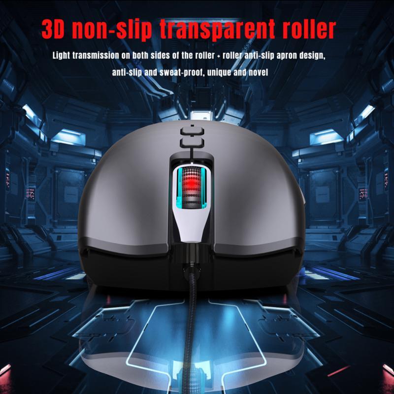 Ergonomic Rgb Luminous Wired Mouse Gaming Mouse Computer Notebook Office Mouse With Colorful Lights Laptops Notebook Accessories