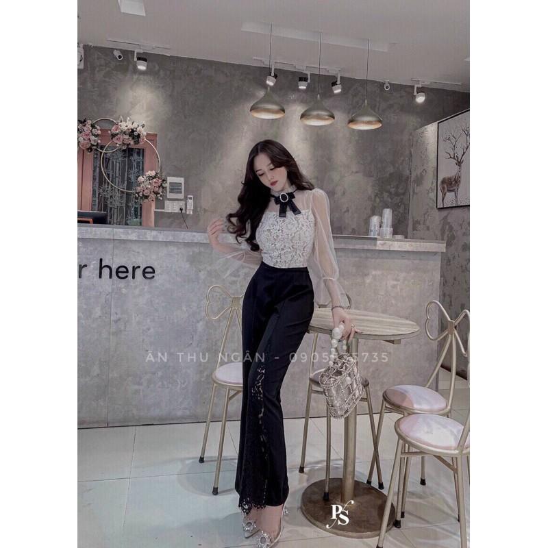 Set áo ren tiểu thư + Quần loe