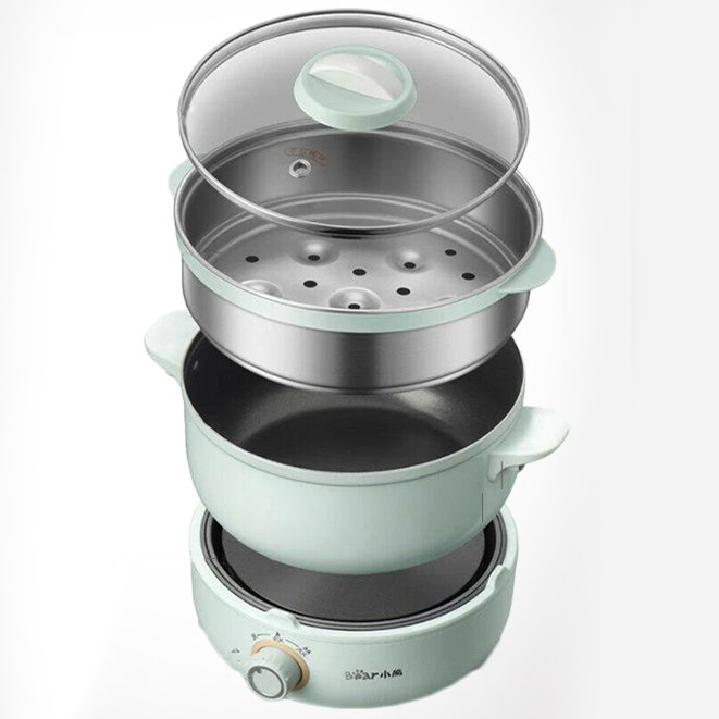 Nồi Điện Đa Năng Bear MC-B25V1 - Blue - Hàng Chính Hãng