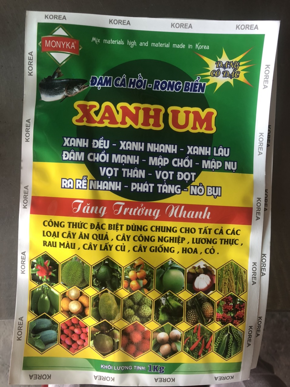 1KG PHÂN BÓN ĐẠM CÁ HỒI - RONG BIỂN NP 10-10