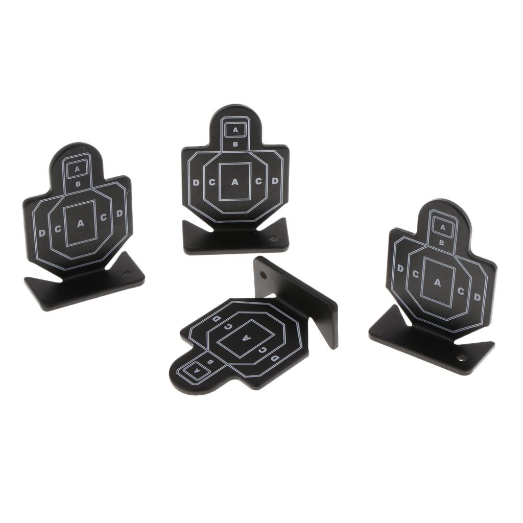 4pcs Metal Practice Silhouette Shooting Aim Target Mini Plinking Targets