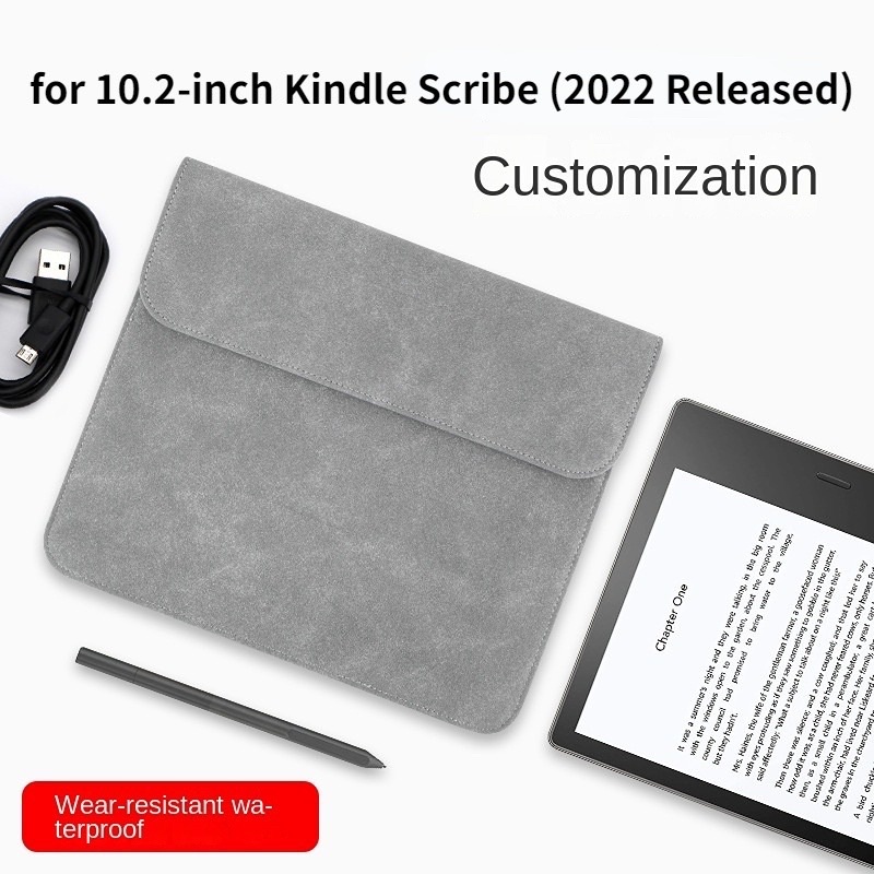 Túi Đựng Da Cho Kindle Scribe (Có Chỗ Gắn Bút), Boox Note Air 1/2/2 Plus, Elipsa, P10, Remarkable 2, Màn 10inch