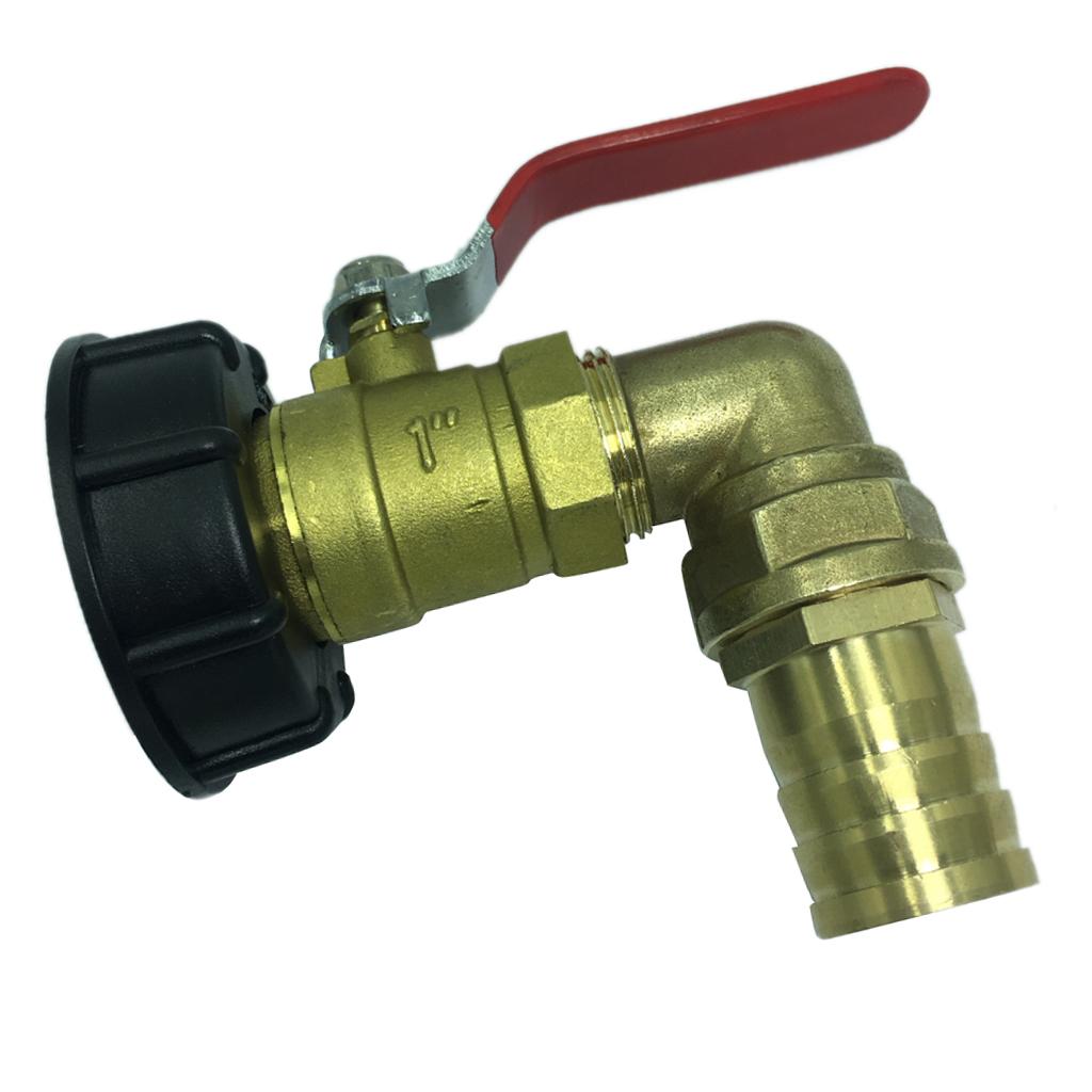 Đầu Nối Chủ đề Dày 1 PC IBC / Tấn Thùng Với Van đồng Thau đầy đủ 90 độ