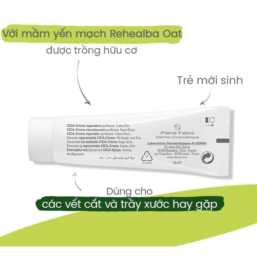 Kem dưỡng ẩm làm dịu và phục hồi cho da, chống hăm tốt cho bé A-Derma Dermalibour+ Repairing Cream 15ml