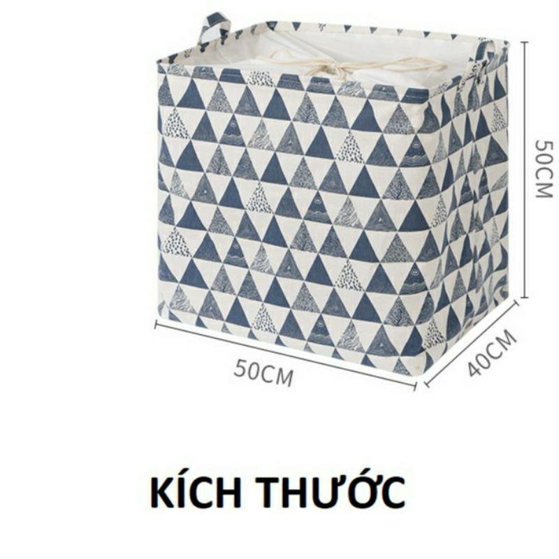 Túi đựng quần áo mùng mền loại lớn dây rút 100L - Túi vải vintage đựng chăn mền drap có quay xách khung sắt chắc chắn.