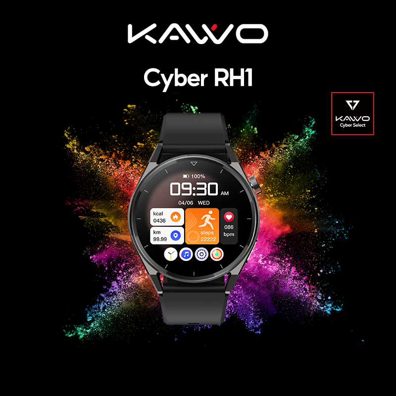 Đồng hồ thể thao thông minh KAVVO Cyber RH1 | Bluetooth 5.0 | TFT HD 1.39 inch - Hàng chính hãng - Bảo hành 12 tháng