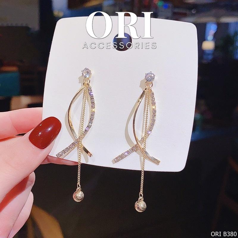 Bông tai nữ dáng dài Luix sang trọng ORI ACCESSORIES B380