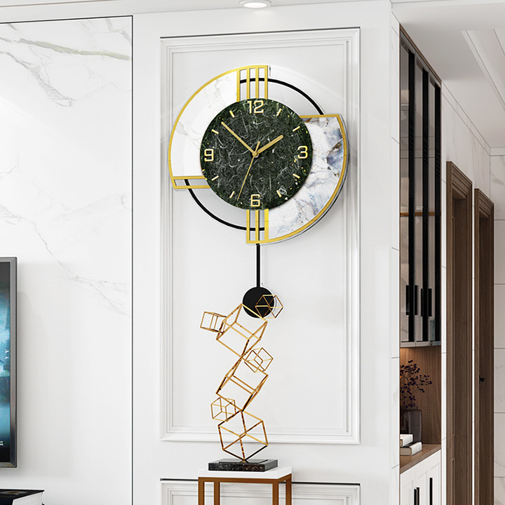 Đồng hồ quả lắc vân đá xanh DH-105 Màu ngẫu nhiên