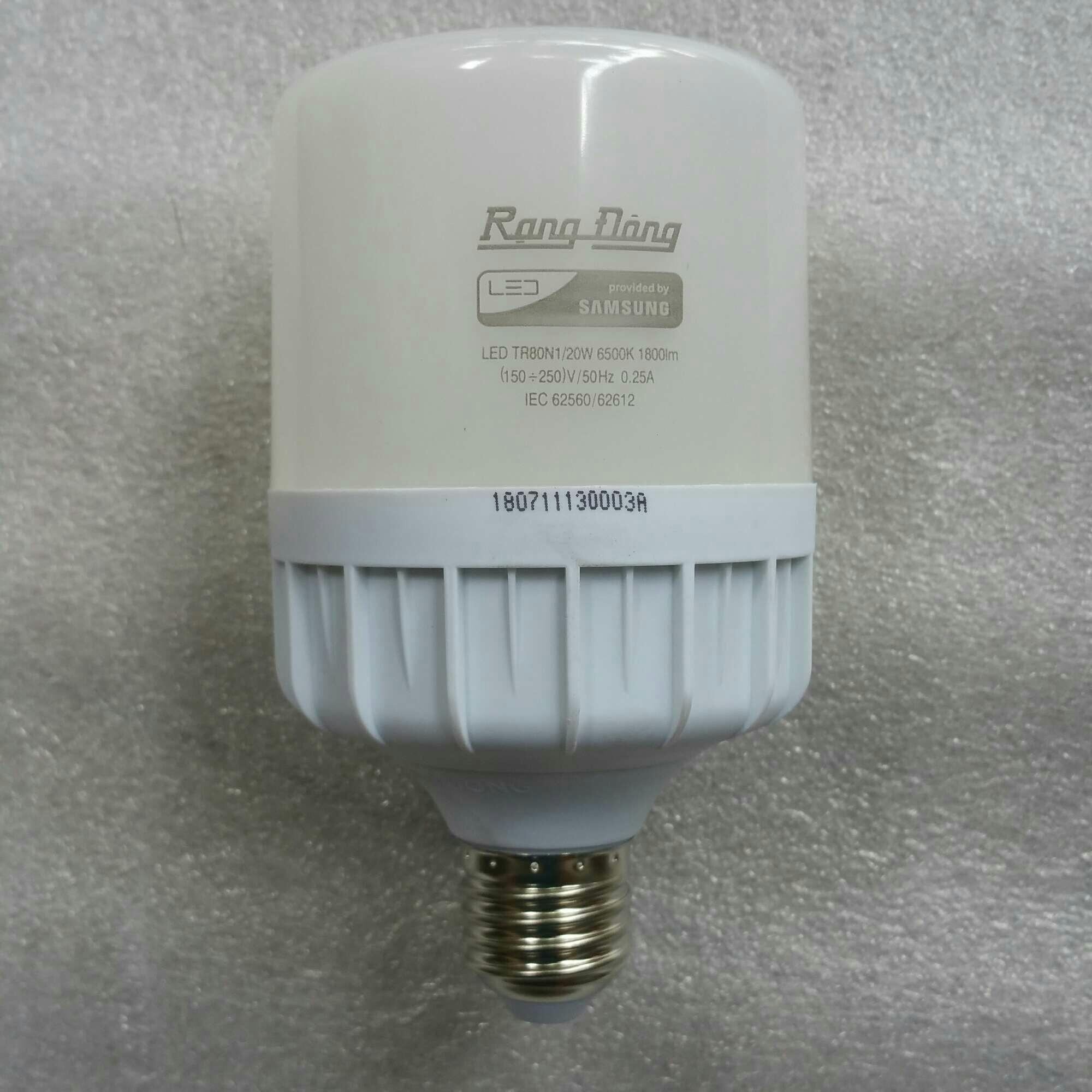 Bóng Đèn LED BULB Trụ Nhôm Đúc 20W Rạng Đông Model: TR80NĐ2/20W.H