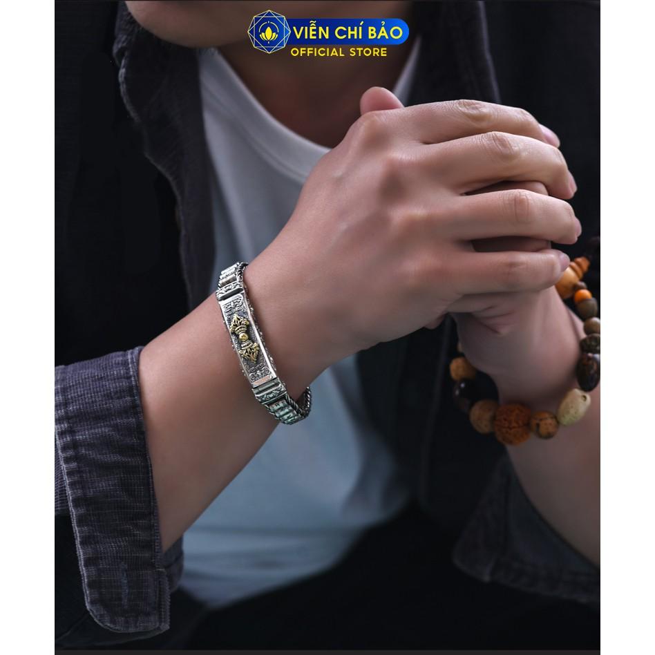 Lắc tay bạc nam Chùy Kim Cang mới chất liệu bạc Thái 925 nam tính mạnh mẽ thương hiệu Viễn Chí Bảo L100625