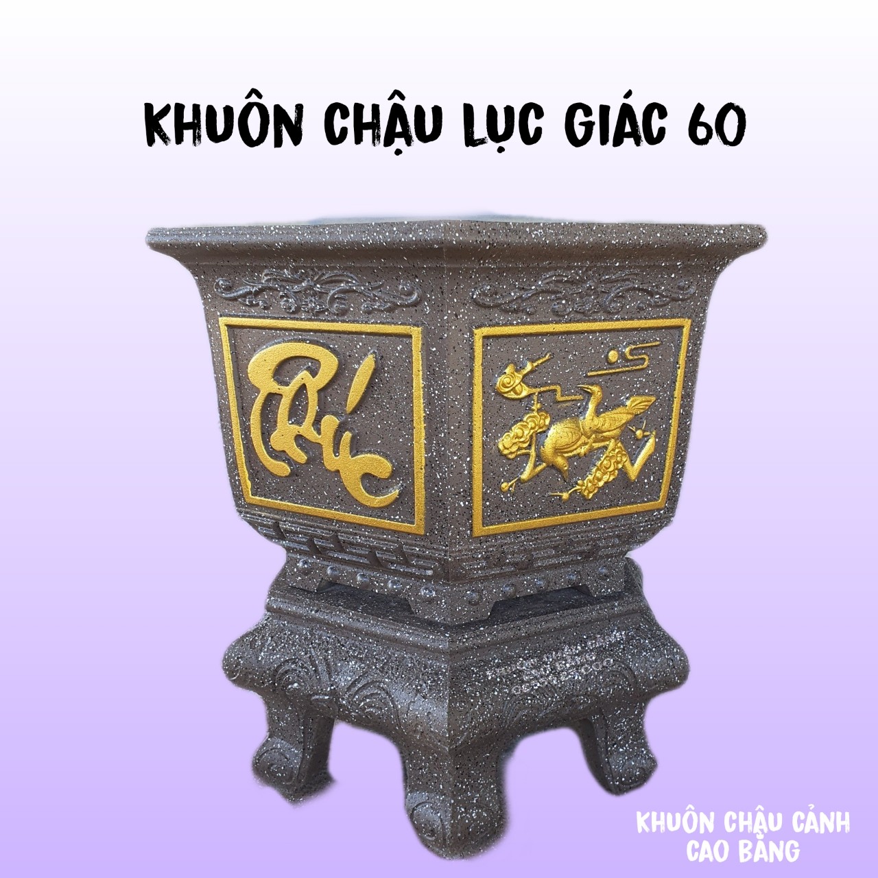 Khuôn đúc chậu cảnh lục giác 60 và chân đôn