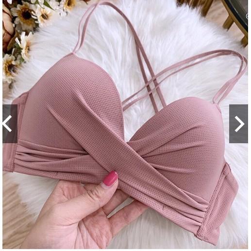 Bộ Đồ Lót Không Gọng nhún nơ thông hơi siêu mát