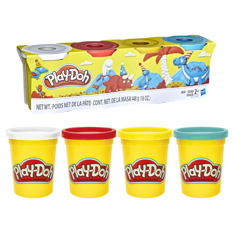 Đồ Chơi PLAYDOH Combo Bột Nặn 4 Màu Và Bột Nặn 4 Màu Mini CBB5517-23241-33 - Giao hàng ngẫu nhiên