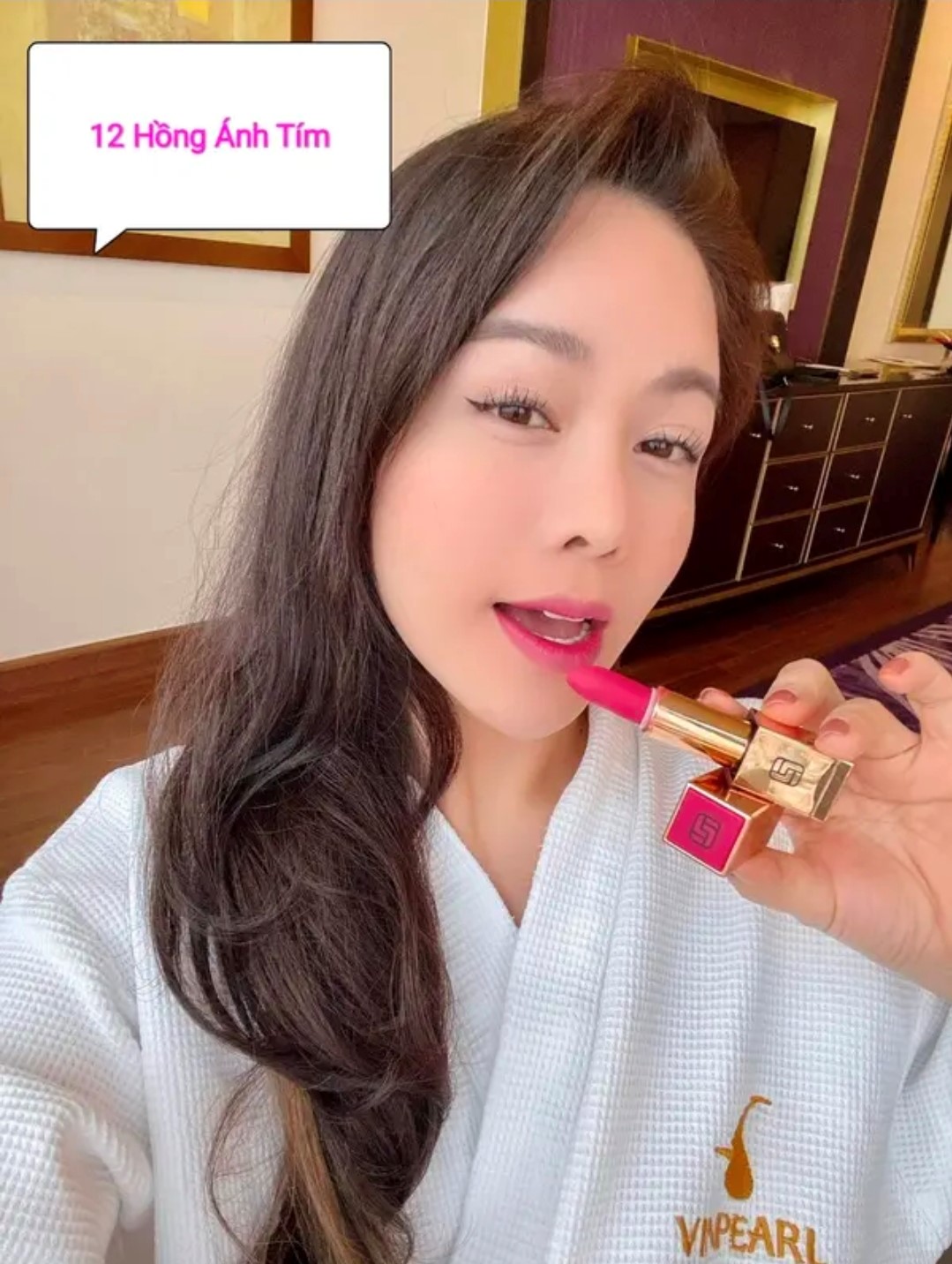 No.12 - Màu hồng ánh tím - Son lì siêu mịn cao cấp Hàn Quốc - Golden Velvet Lipstick - Laura Sunshine - Nhật Kim Anh